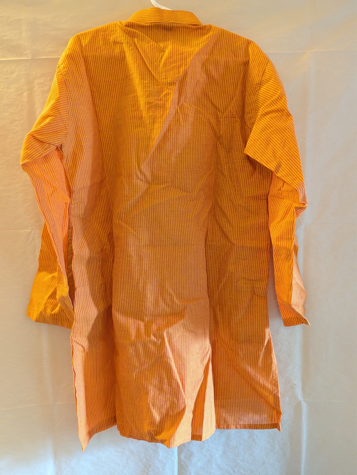 boy child’s kurta tunic top orange striped size 24 traditional clothing shirt