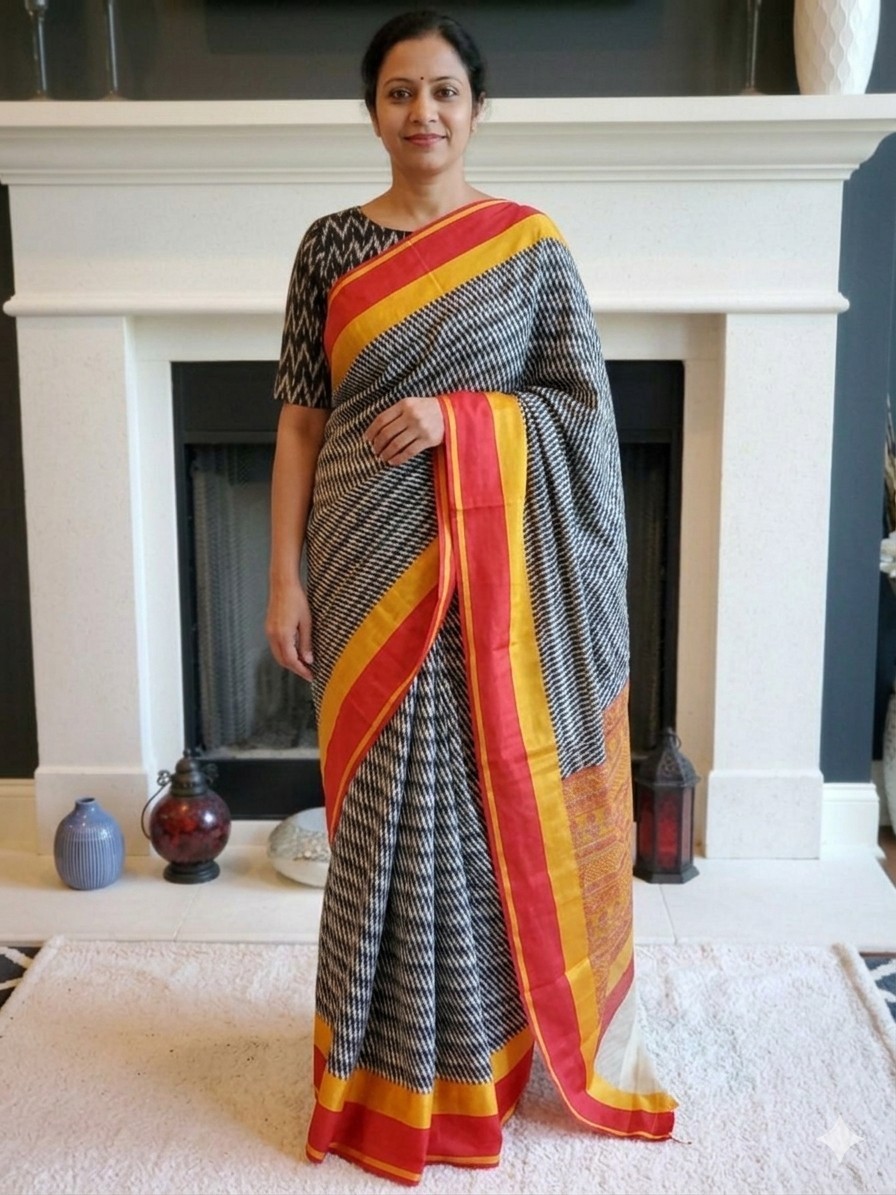 New Chanderi Silk Cotton Blended Saree Designer Party Festive