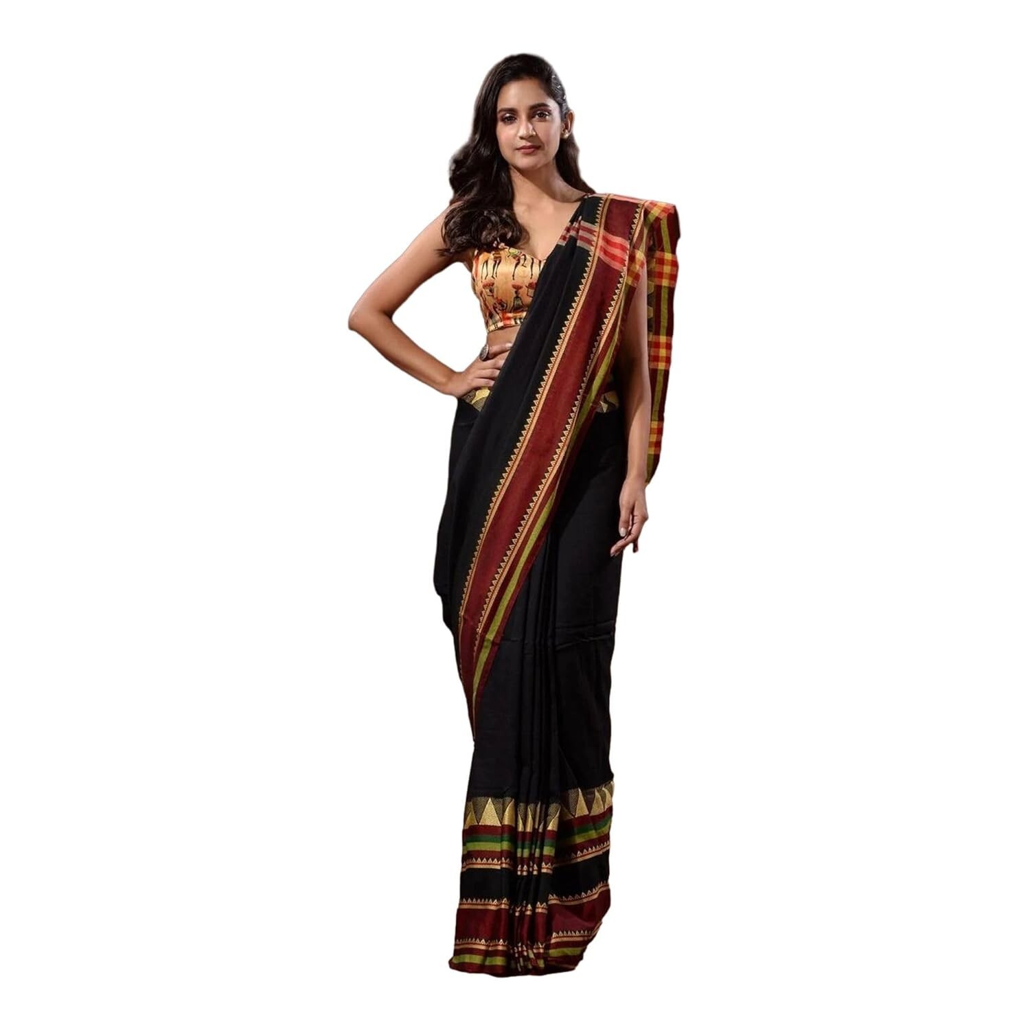 Narayanpet Handloom cotton saree (With Blouse Piece)