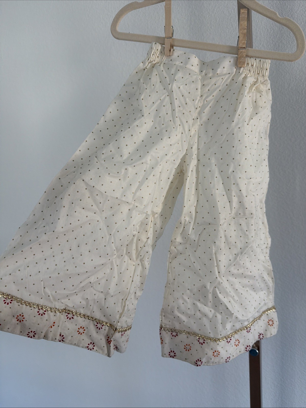 White Neutral Aesthetic Pakistani Eid Outfit Toddler Girl 2-3 Years Kameez