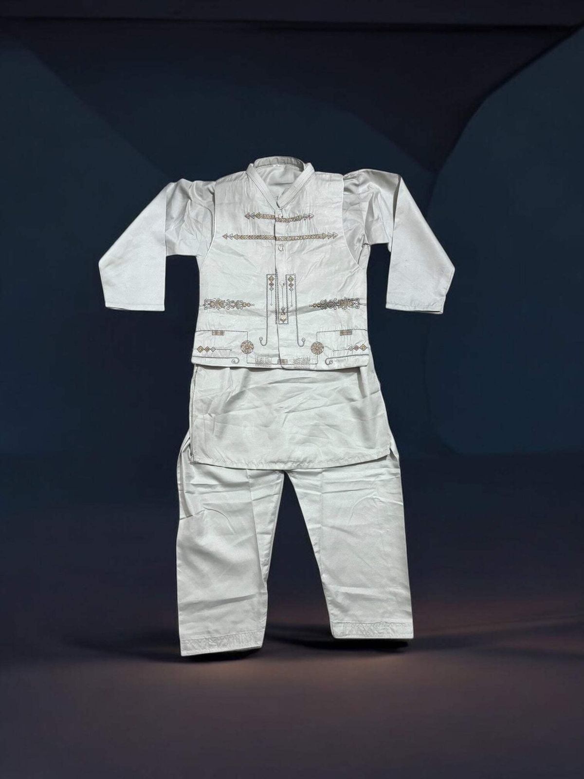Traditional Kurta, Pajama and Coat Set for Boys – Ethnic Wear- 307
