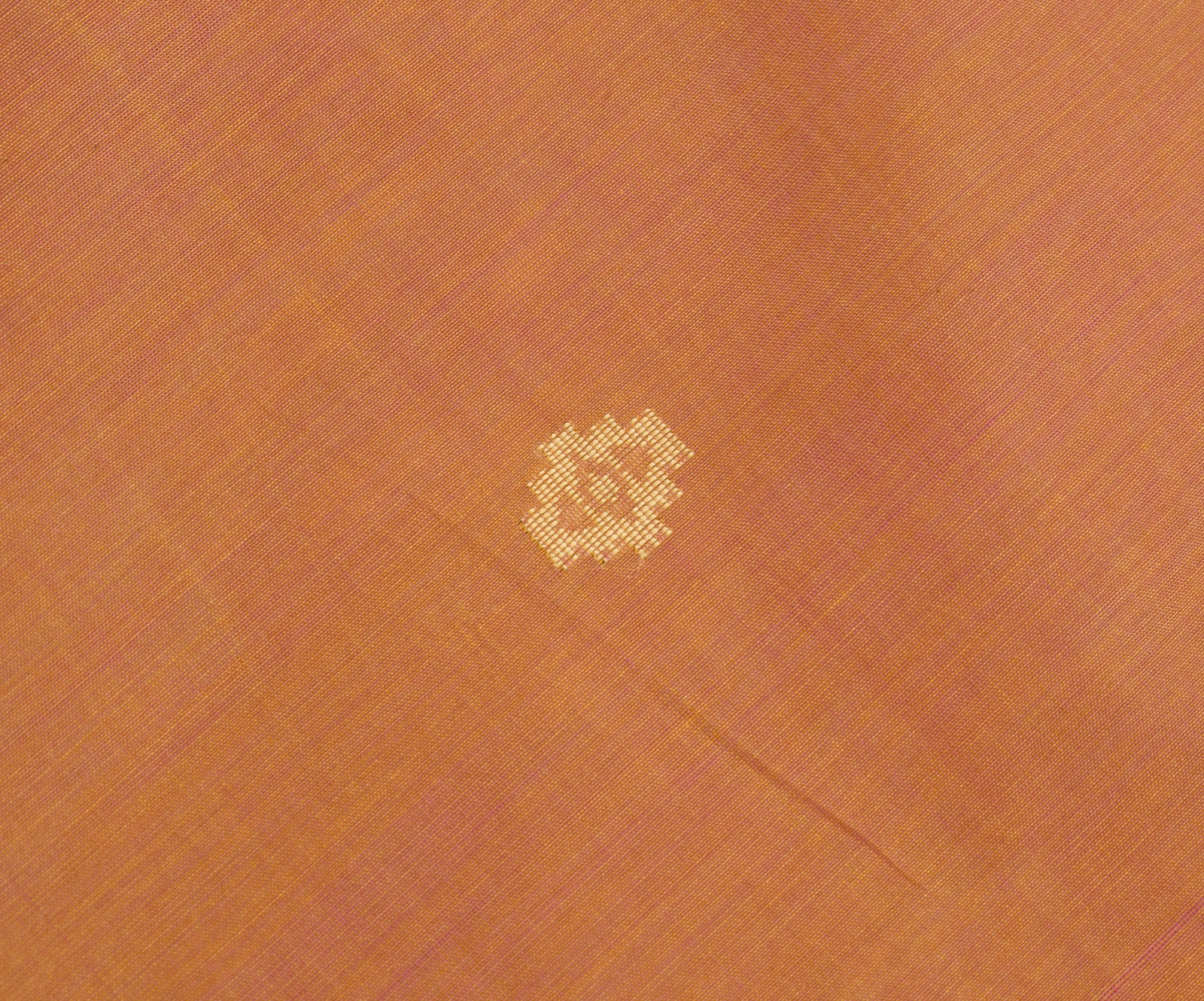 Sushila Vintage Rust Dual Tone Saree 100% Pure Silk Woven Sari Craft Fabric