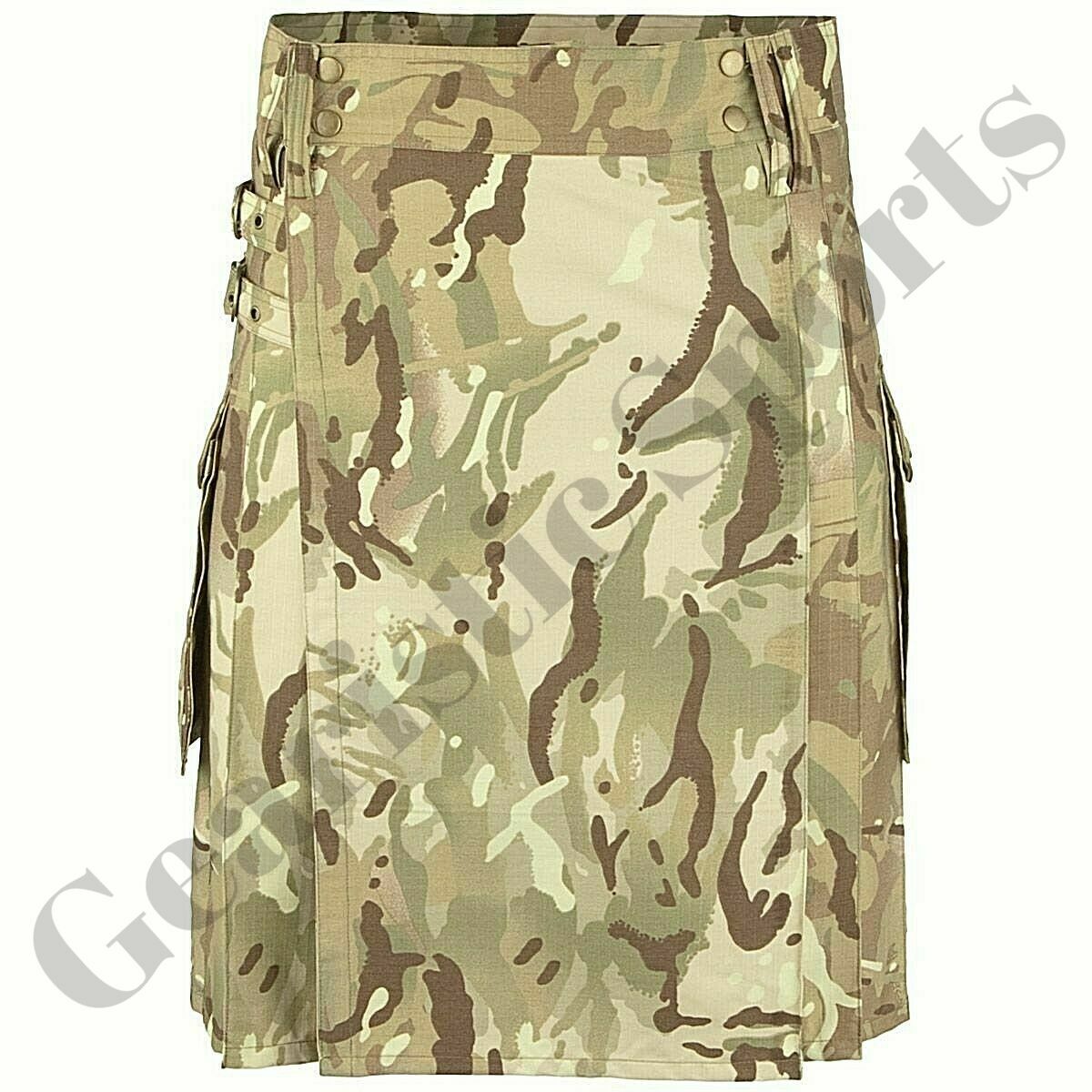 Camo Tactical Duty Kilt Scottish Fashion Utility Kilts For Men Size | 28″ to 50″