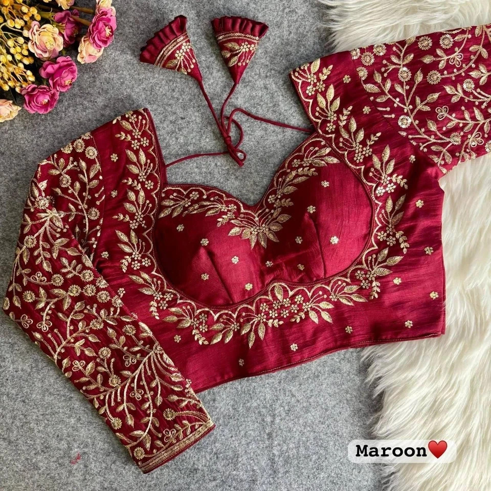 Saree Blouse Readymade Designer Indian Party Wear Bollywood Dress FREE SHIP