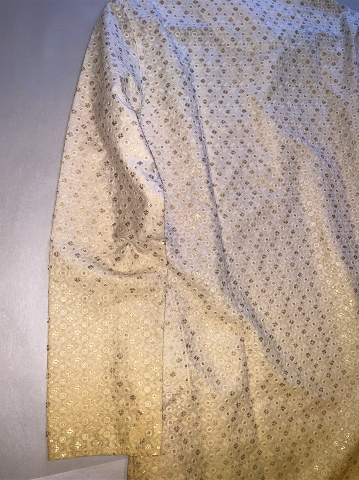 Spectacular Yellow Ombre Dyed Chikankari Kurta Set Size L Open Bag !
