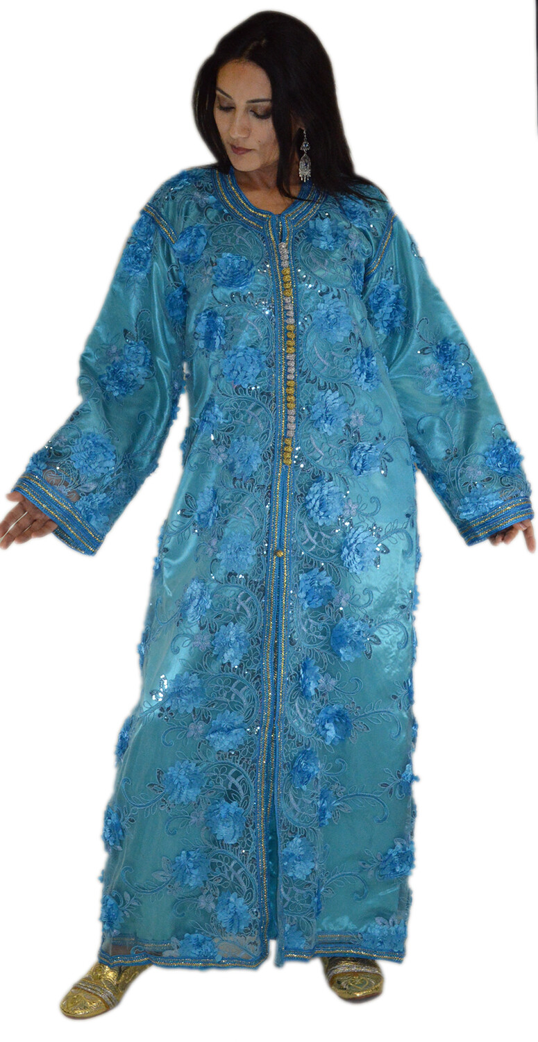 Moroccan Wedding Gown Caftan Kaftan Long Dress Abaya Tackchita Middle East