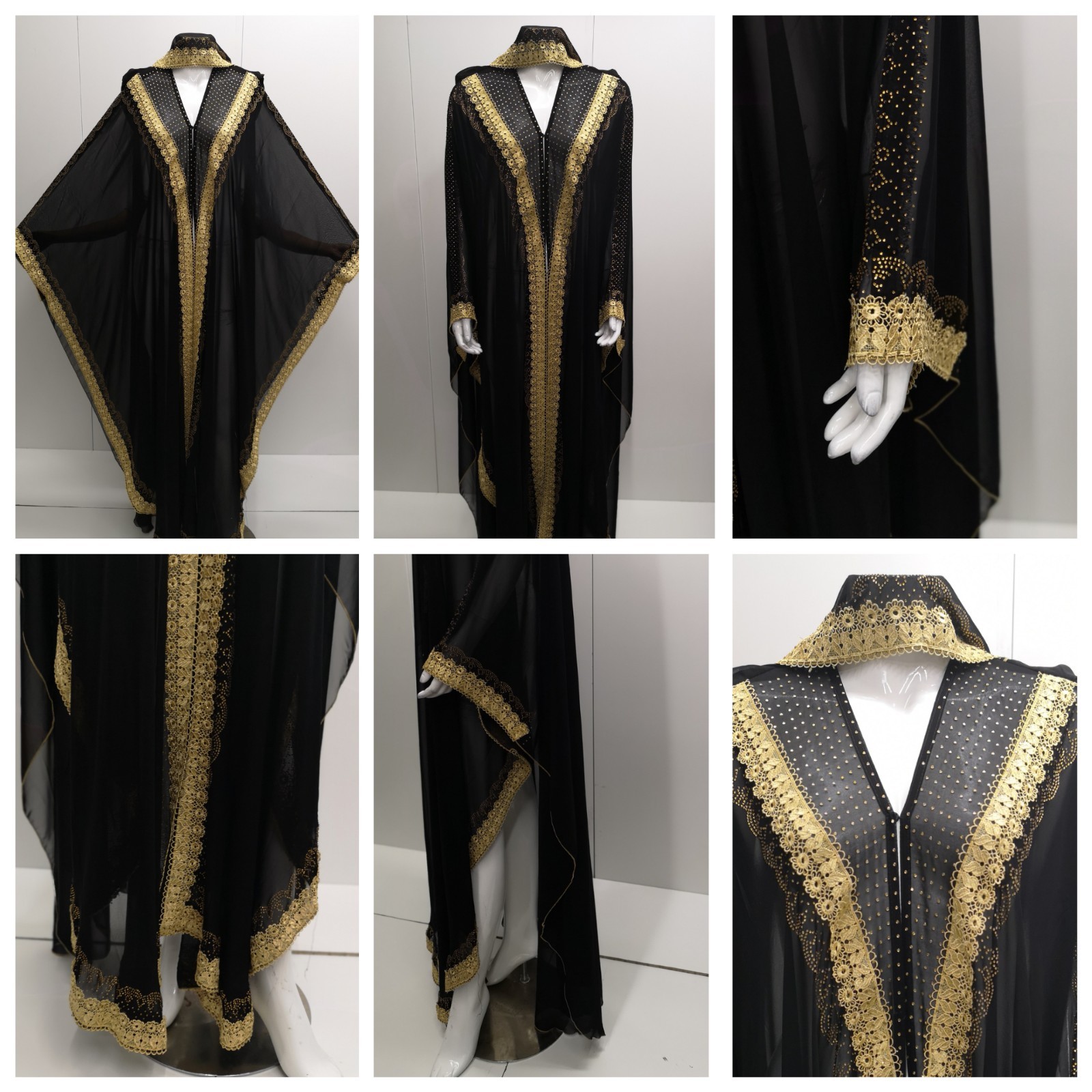 Women Open Front Abaya Maxi Dress Saudi Long Abaya Farasha Jilbab Burka Kaftan