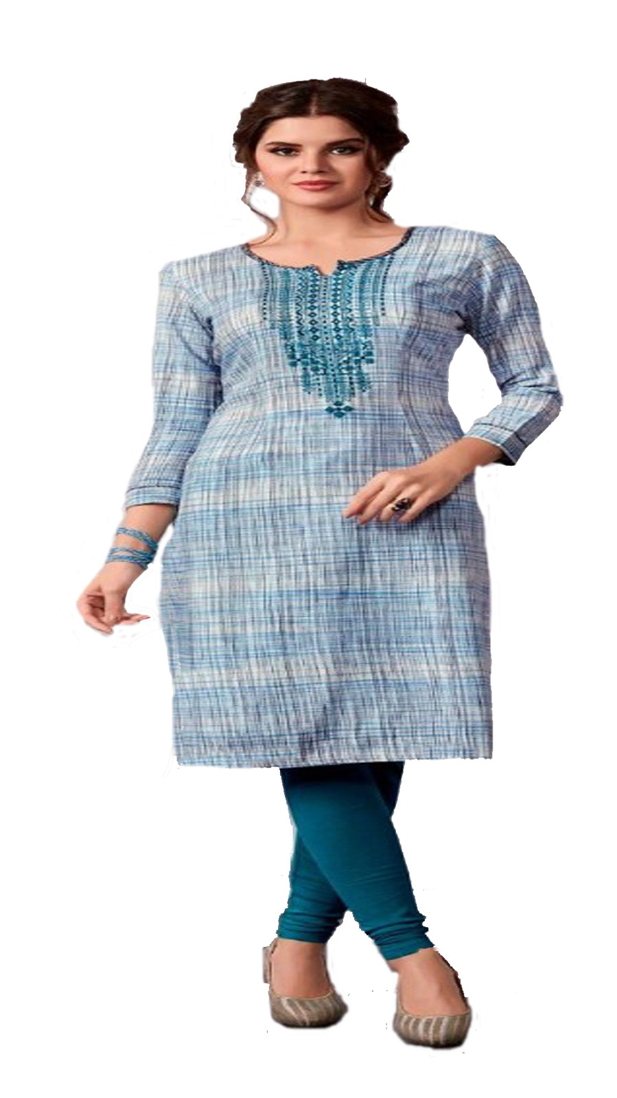 cotton reshim embroidery kurti for women butter soft