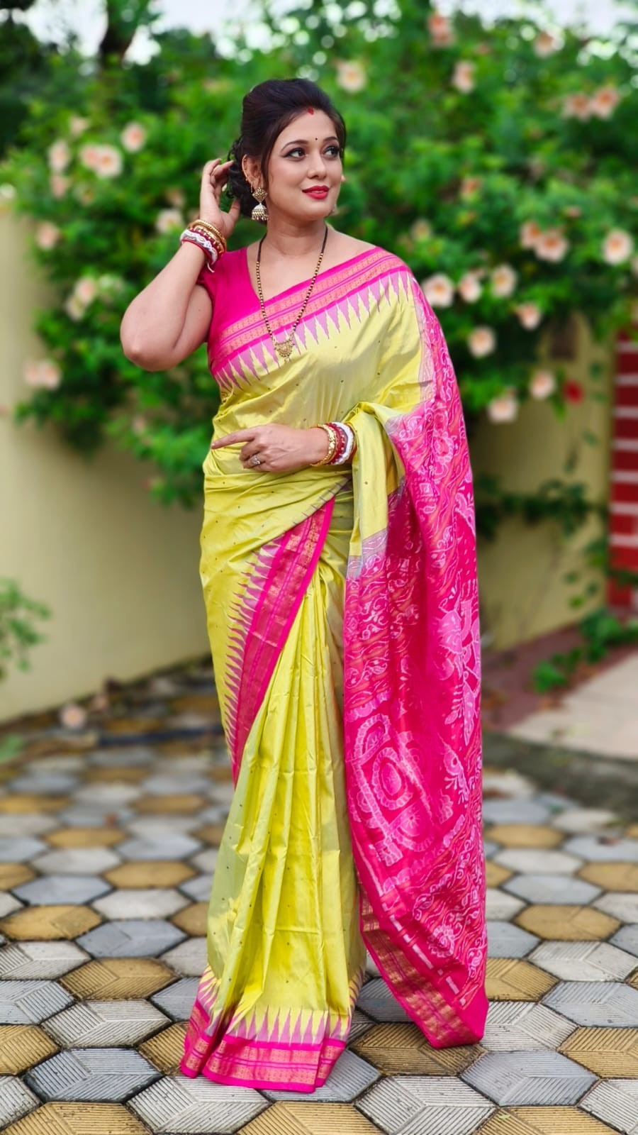 Sambalpuri saree odiya silk fall ,Pico done with unstitched – Handmade in India