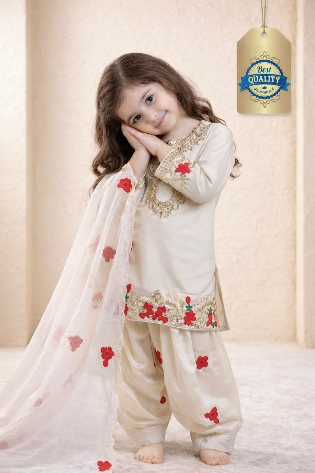 Kids Girls Pink Salwaar Kameez Sharara Party Wear Eid Indian Designer Dress Suit
