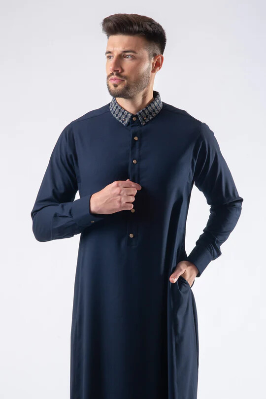 Lawung Mens Thobe Al Ameer Jubba Arab Islamic Thaub Muslim Dishdasha AA2402