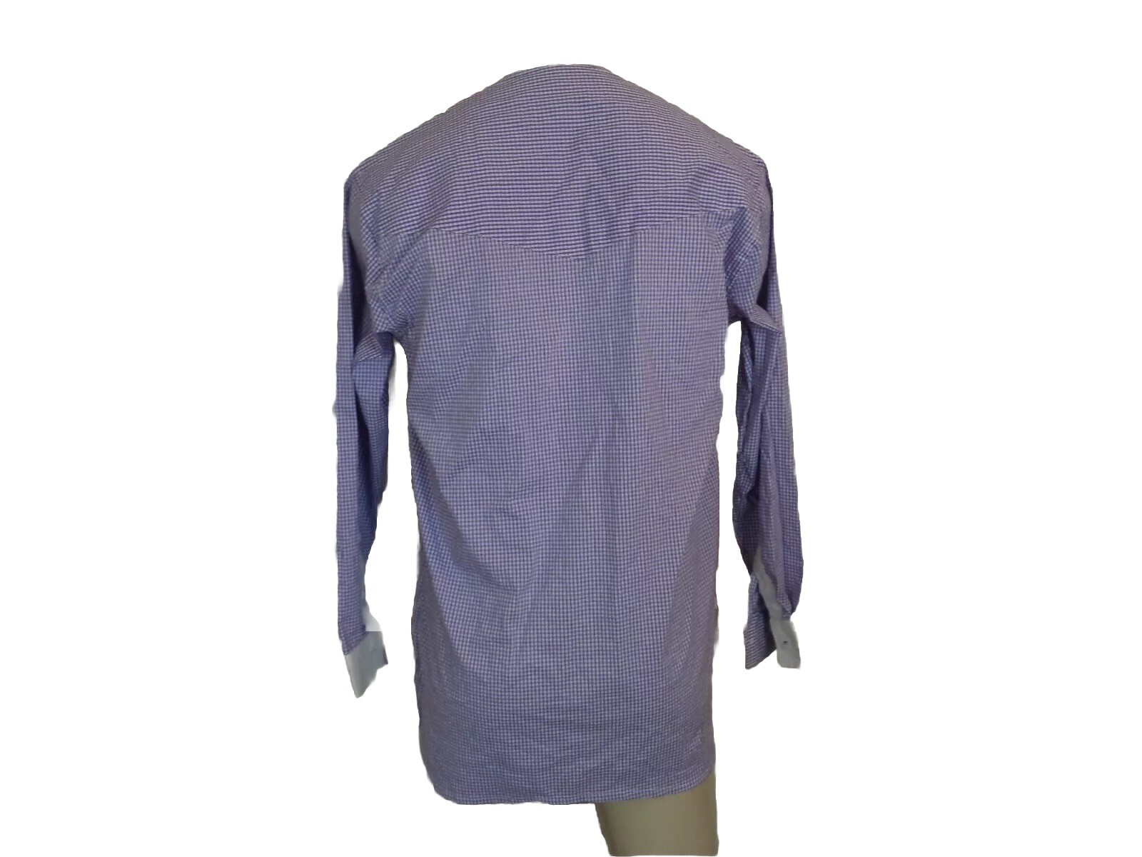Men’s Purple Plaids & Check Handmade Traditional Kaftan Shirt. One Size. Long Sl