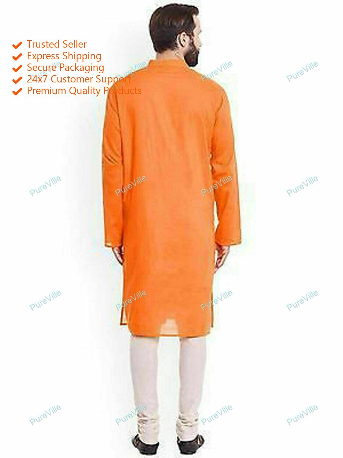 Mens Kurta Indian Traditional Men Kurta Handmade Long Kurta Casual Kurta Plus Si