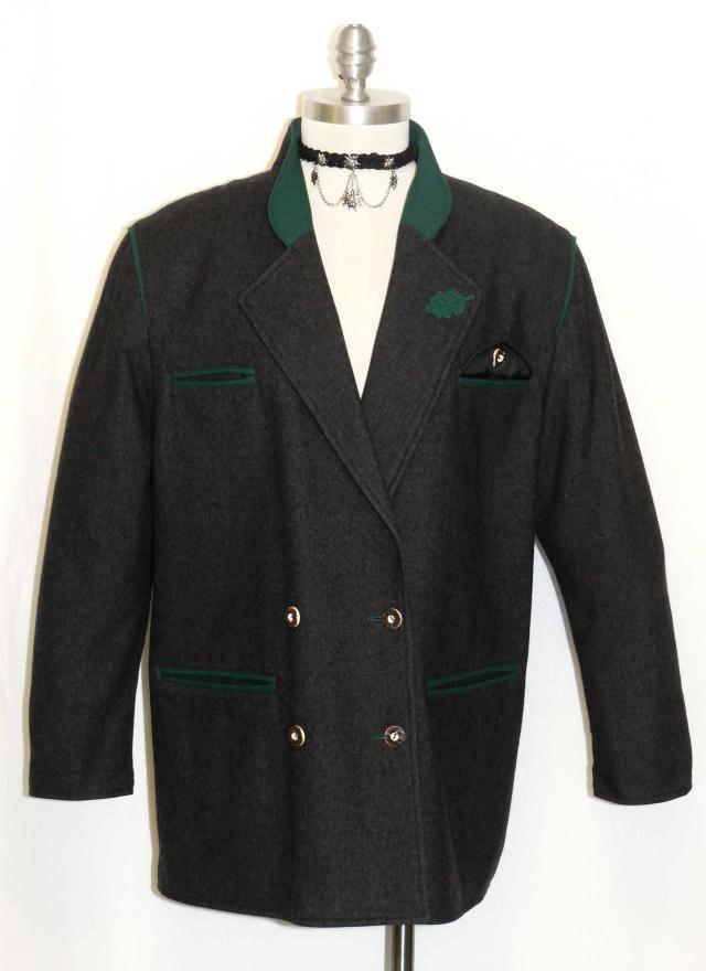 BLACK ~ WOOL Women Austria Winter Hunting Western Riding Dress JACKET / 40 12 M