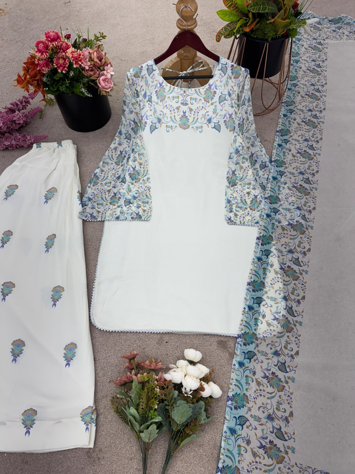 3 PIECE PAKISTANI DESIGNER FARSHI SHALWAR SUIT
