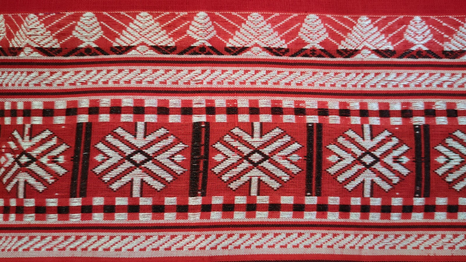 Assam Handwoven Khadi Cotton Saree Pure Mercerized Cotton Saree, Blouse Piece
