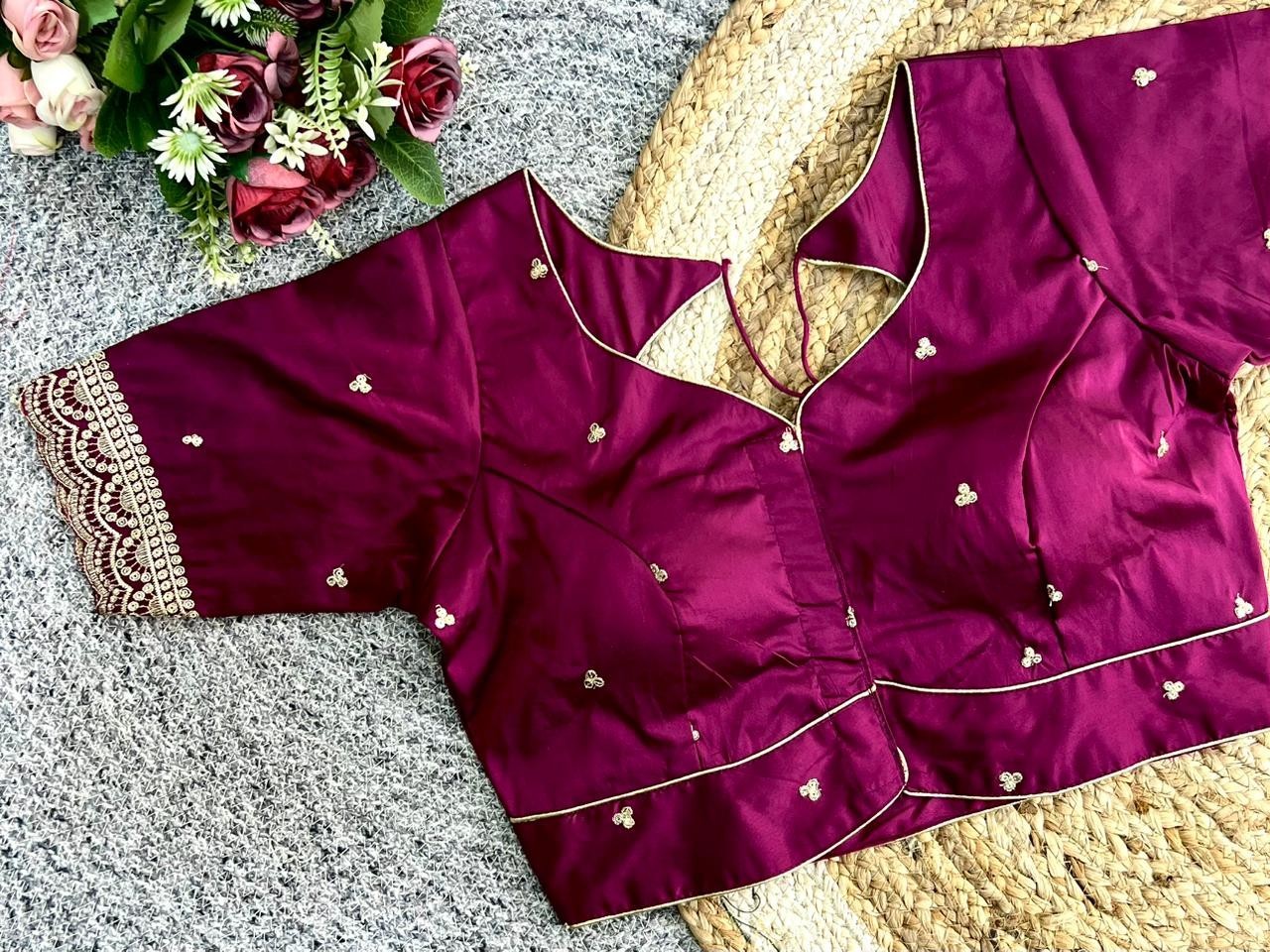 READYMADE SAREE BLOUSE DESIGNER SARI CHOLI INDIAN PARTY WEAR BOLLYWOOD DRESS TOP
