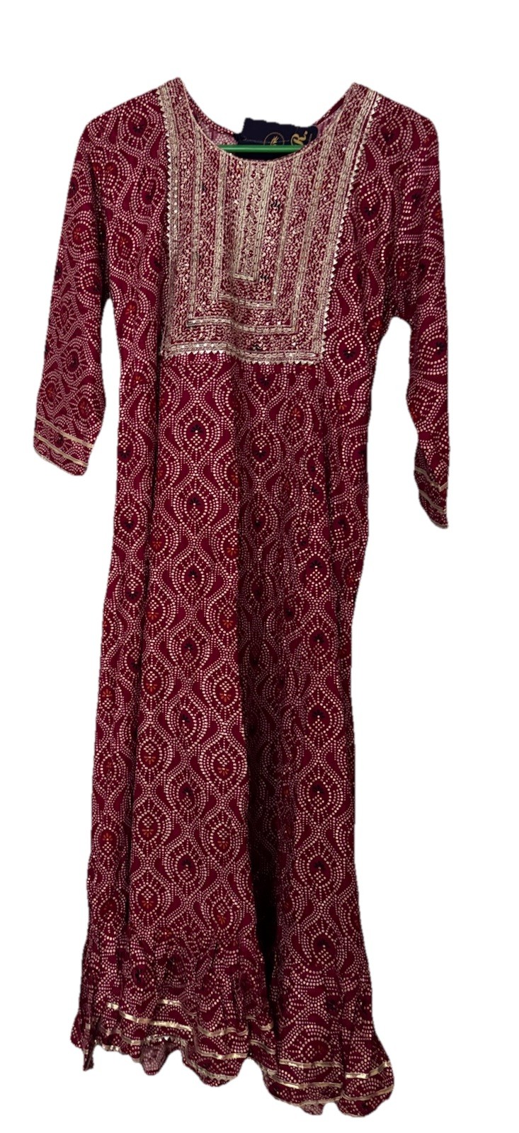 Dark Red Designer Anarkali Gown Style Readymade Womens Kurta