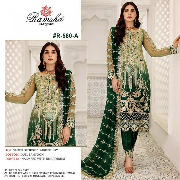 Indian Pakistani Women Dresse Georgette Embroidery Fully Stitch/Ready To Wear