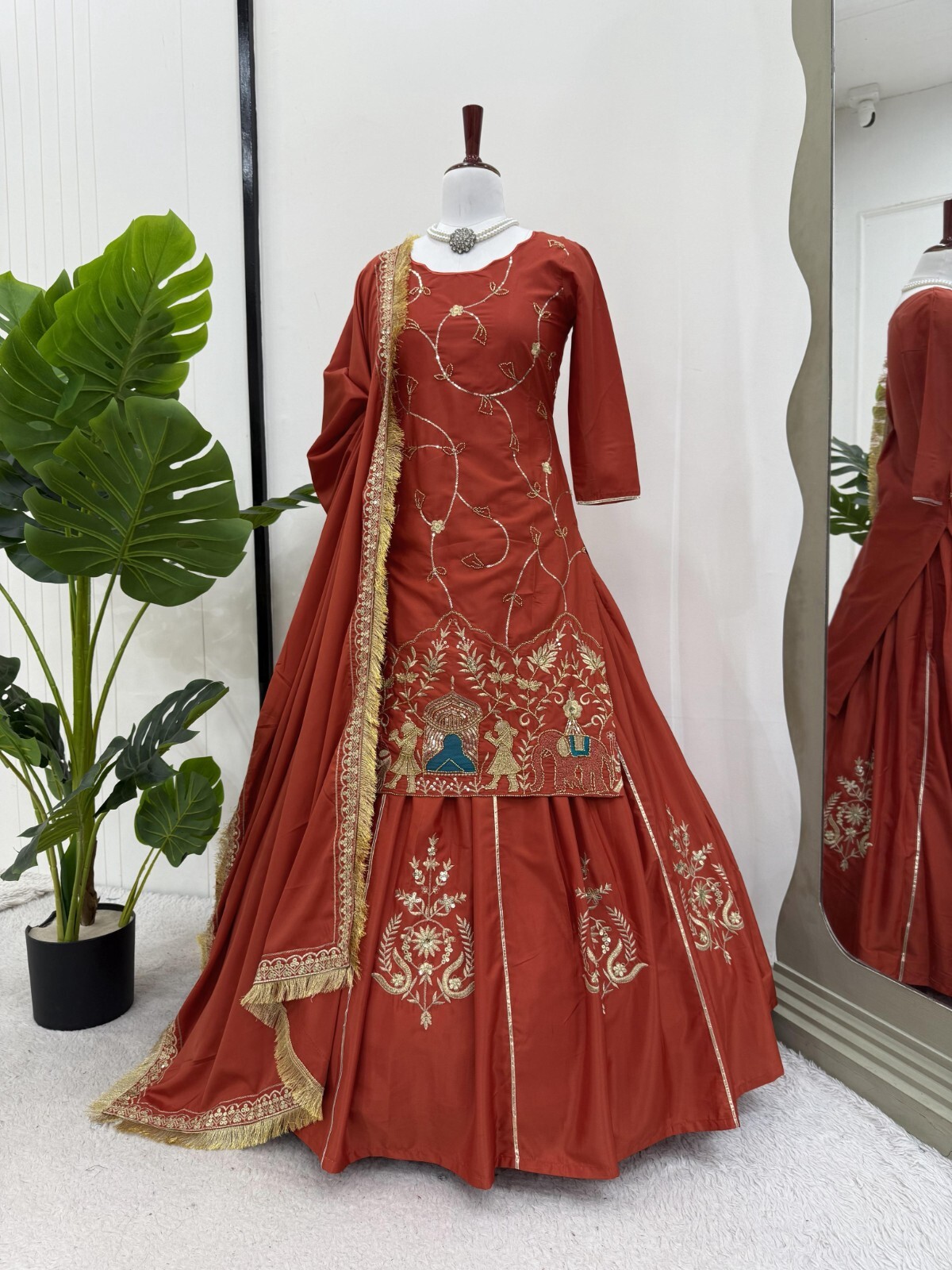 LEHENGA CHOLI PARTY WEAR LEHENGA CHOLI DESIGNER INDIAN WEDDING READYMADE EID