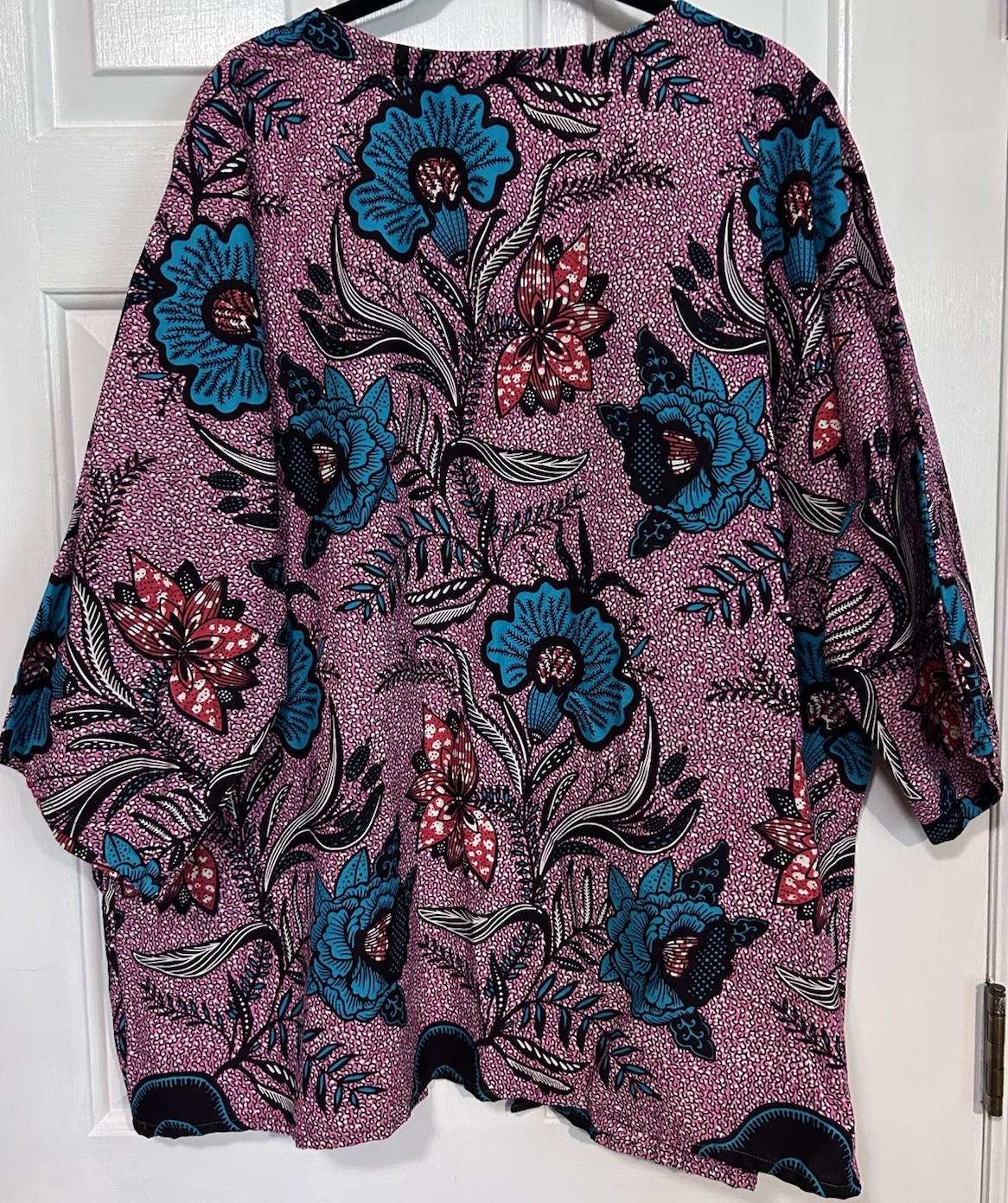 Usawa African Ankara Kitenge Batik Women’s Open Cardigan Cotton Top Free Size