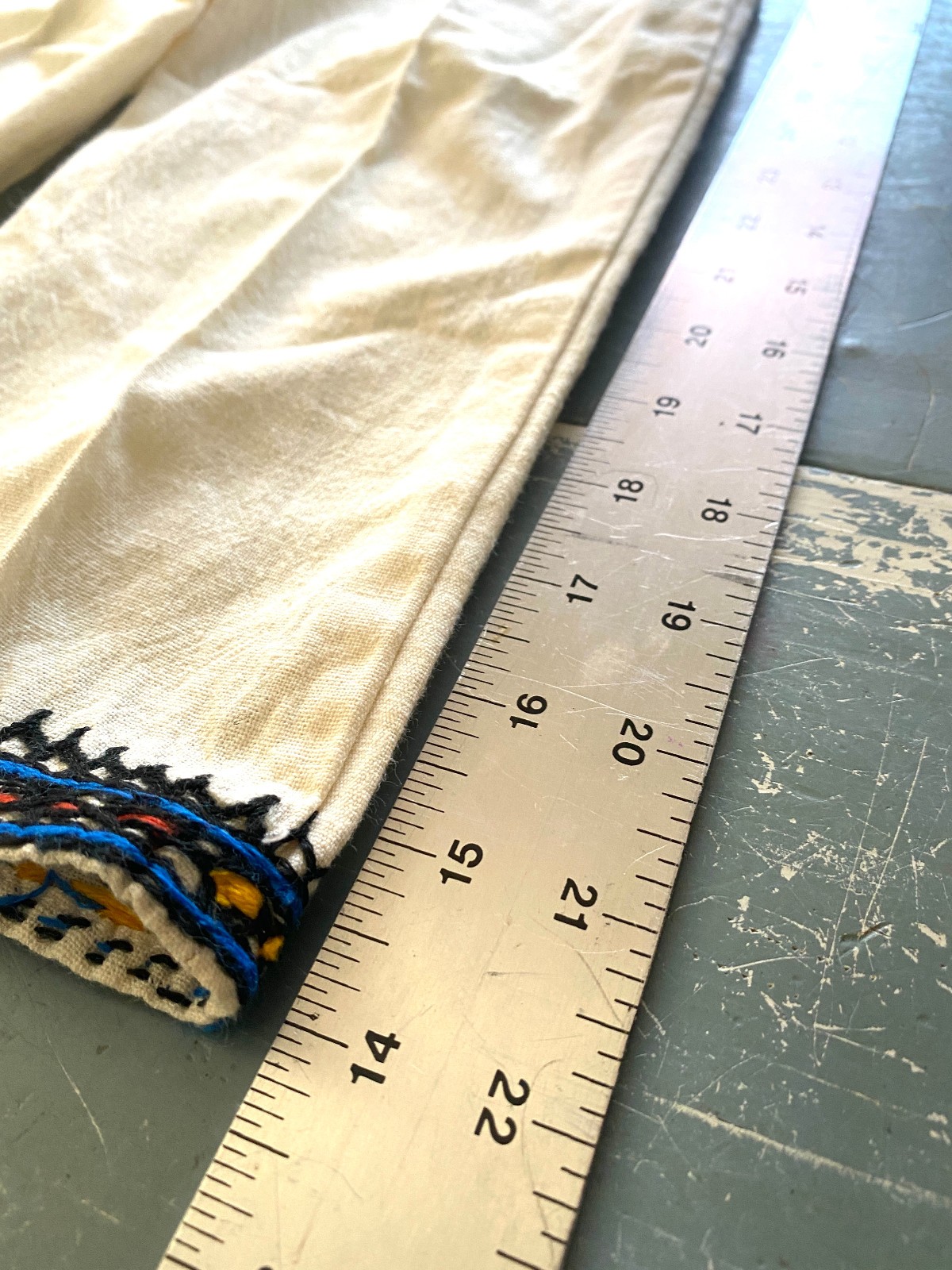 Ethiopian hand stitched, embroidered, Handmade, 2 Piece unisex, kids, not teen