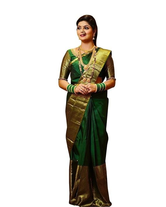 Woven Trendy Kanjivaram Soft Lichi Silk Saree With Blouse Piece