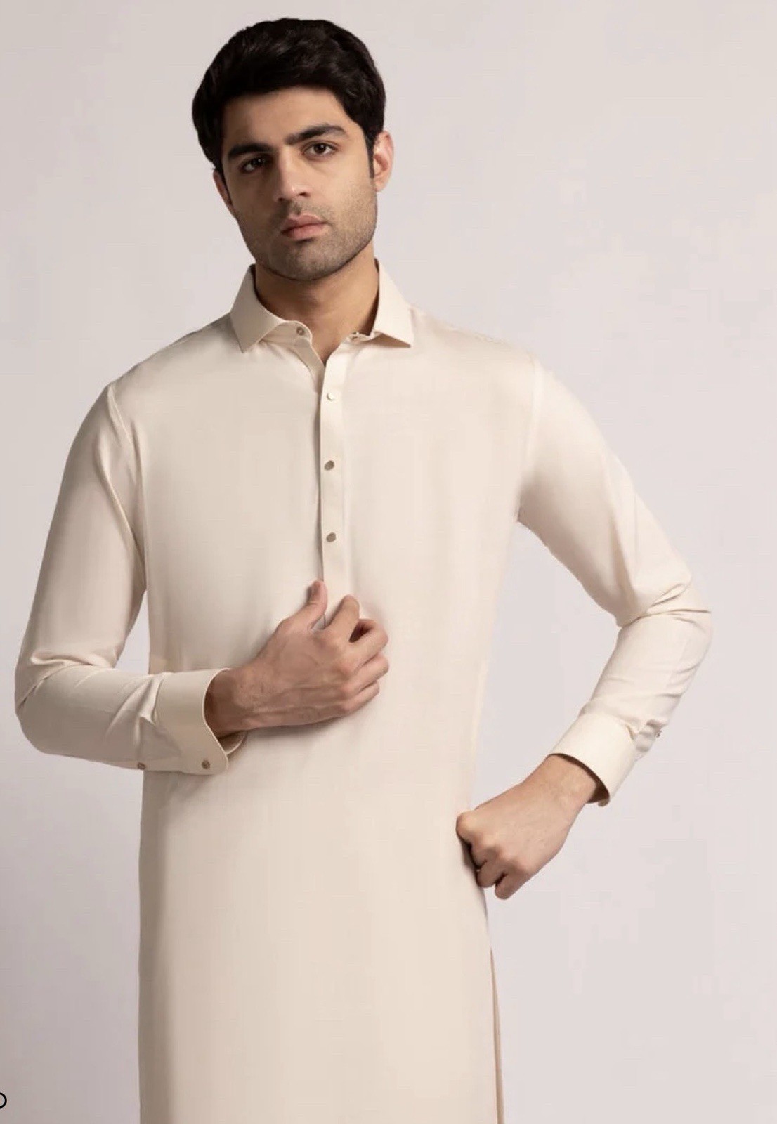 Junaid Jamshed J. Men’s Kameez Shalwar Suit Large, Cream. Brand New with