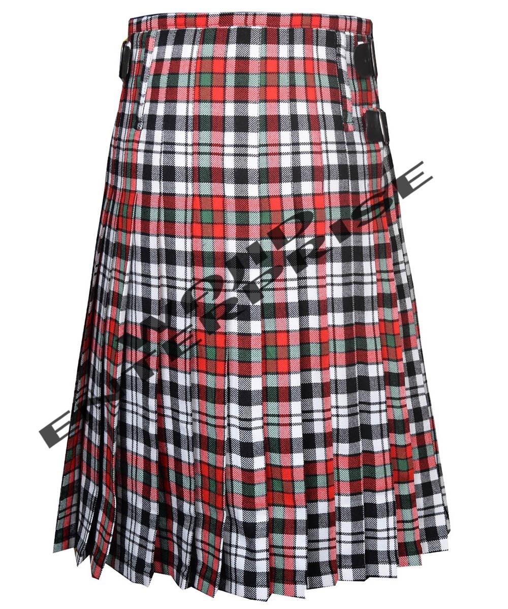 Scottish Handmade Traditional Borthwick Dress Tartan 8 Yard kilt for Men’s