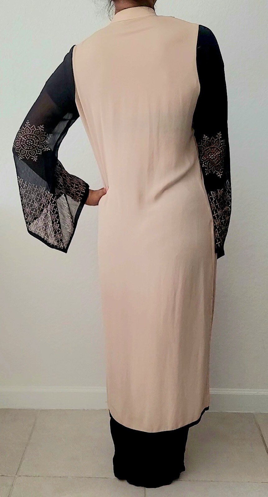 Pakistani Style Kurti With Embroidery Work And Bell Sleeves – 1 Piece