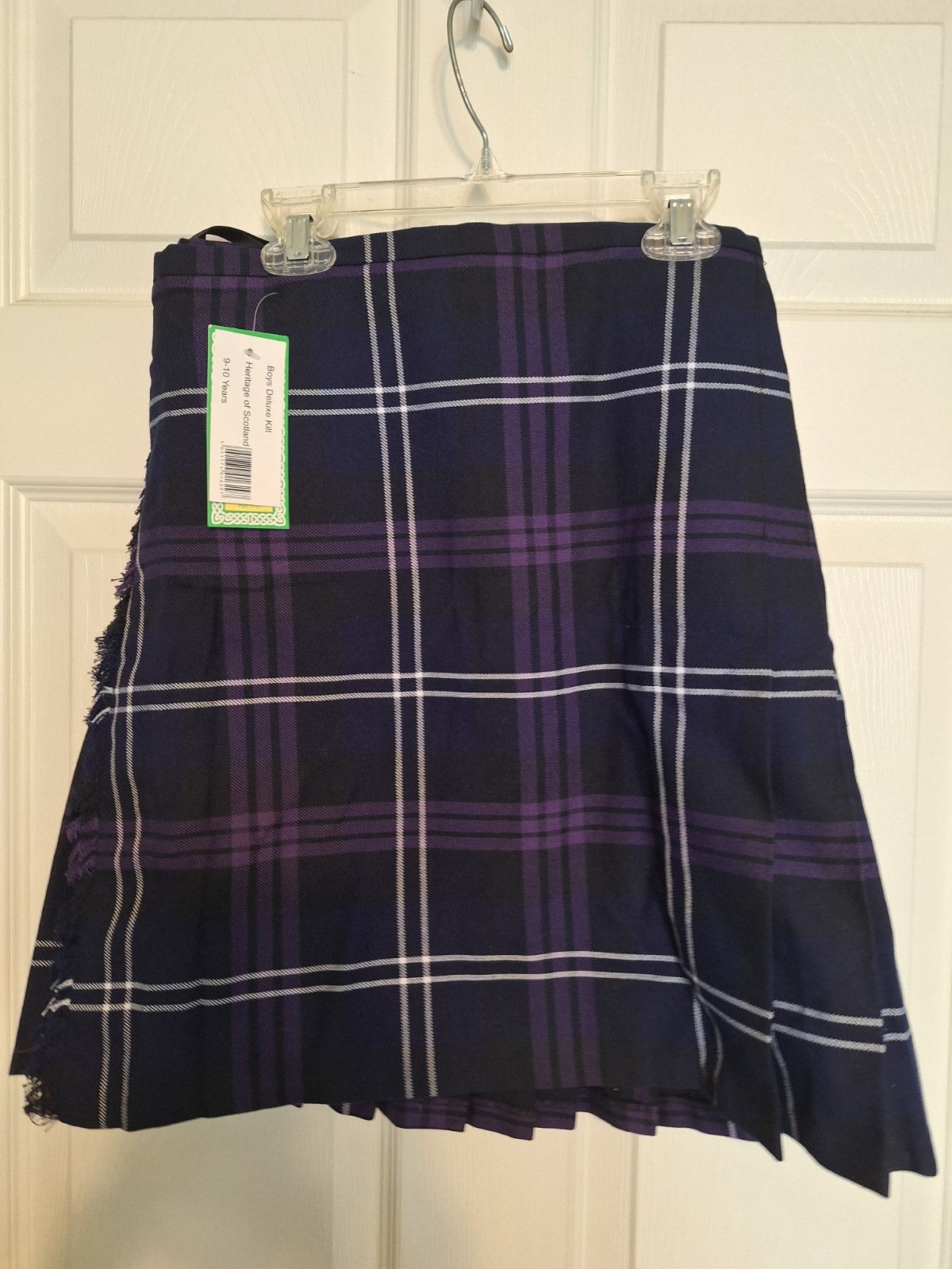 The Kilt Boyls Deluxe Kilt Heritage of Ireland Black/purple Youth 9-10 yrs New