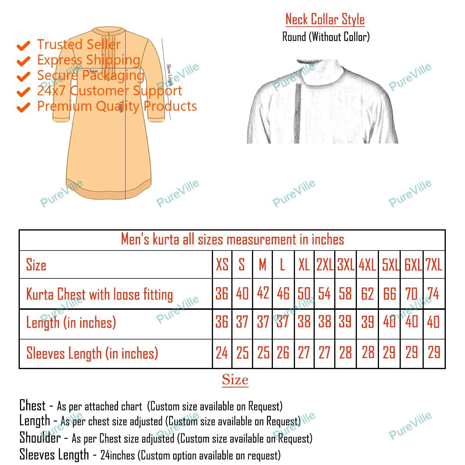 Mens Kurta Fashion Shirt Mens Kurta Cotton India Dress Kurta Color Black