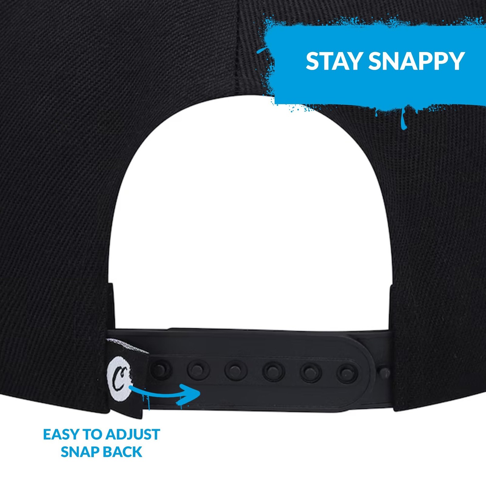 COOKIES C-BITE Twill Snapback Cap –Embroidered Logo, Streetwear Hat, Adjus