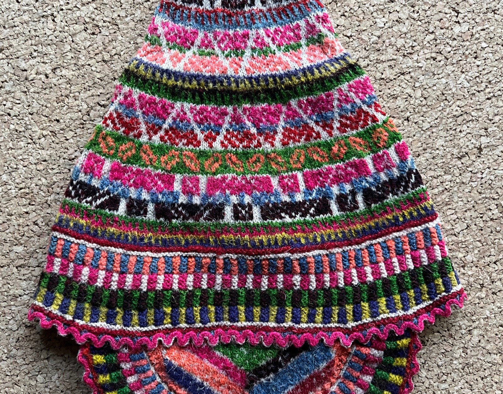 Vintage Hand Knit Peruvian Quechua Chullo Hat