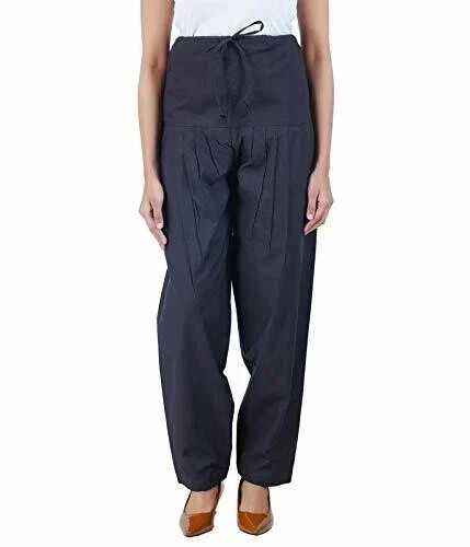 Cotton Salwar Women Bottom Women Patiala Regular Paint Fit Salwar Dark Grey