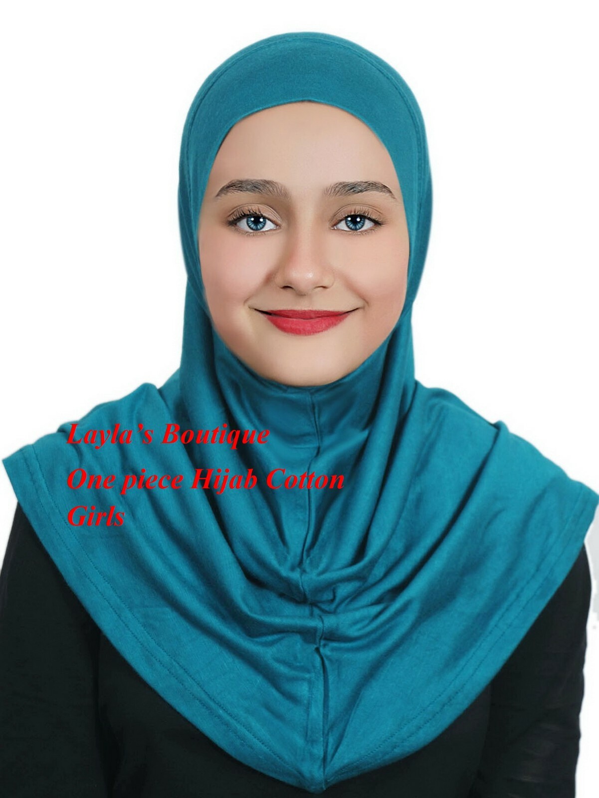 One Piece Muslim Kid Girls Hijab Amira Scarf Turban Headscarf Wrap Shawl Islamic
