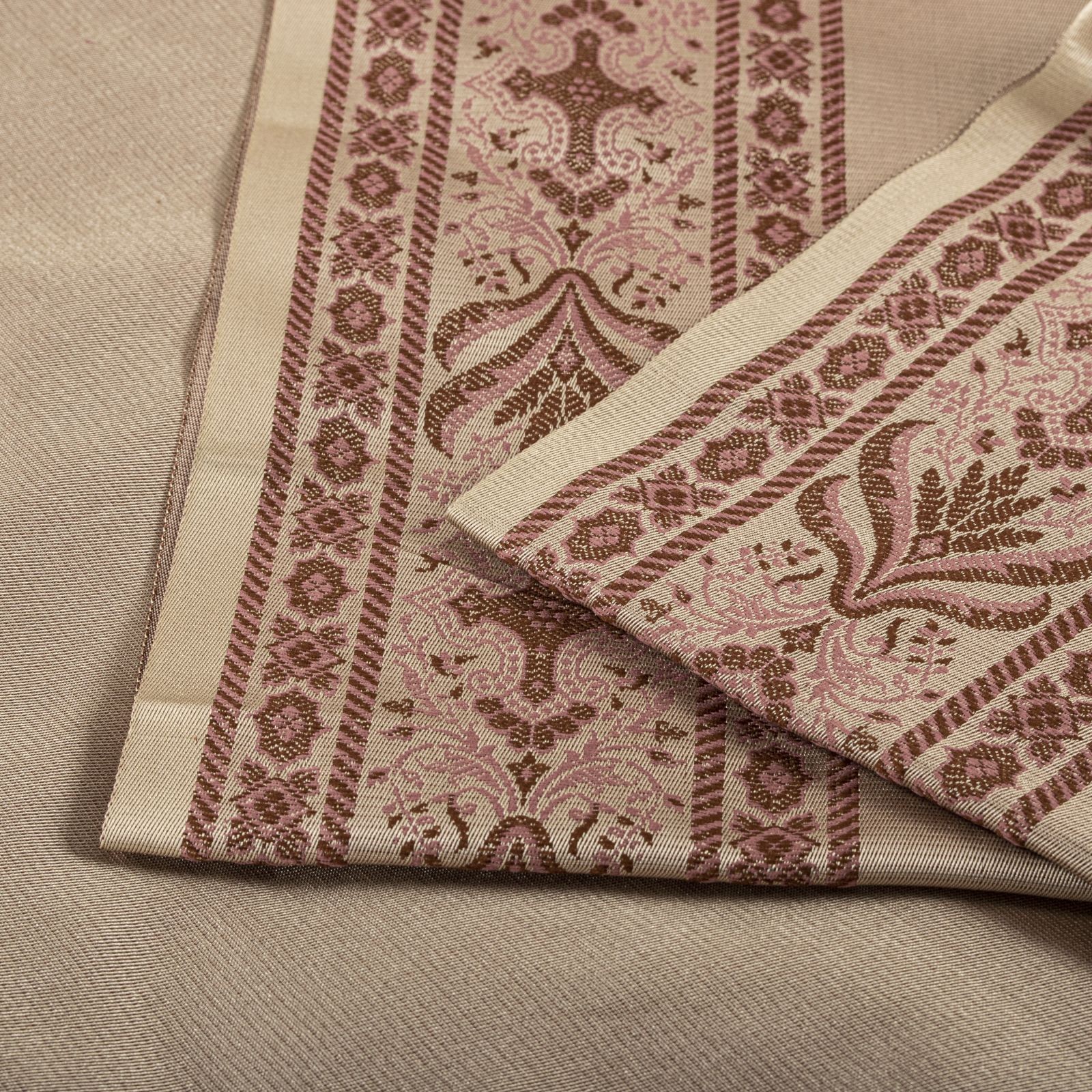 Sanskriti Vintage Beige Art Silk Saree Banarasi Brocade Tanchoi Woven-Embroidery