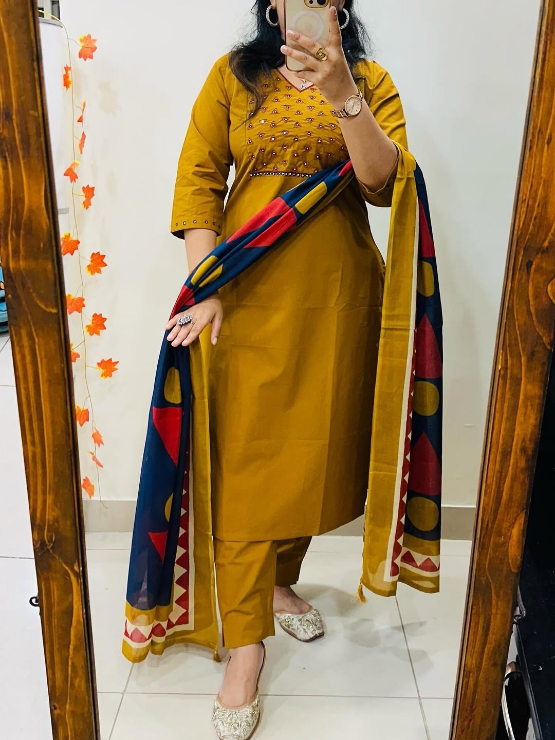Pakistani Heavy Cotton Kurti Salwar Kameez Indian Party Wear Kurta Pant Set