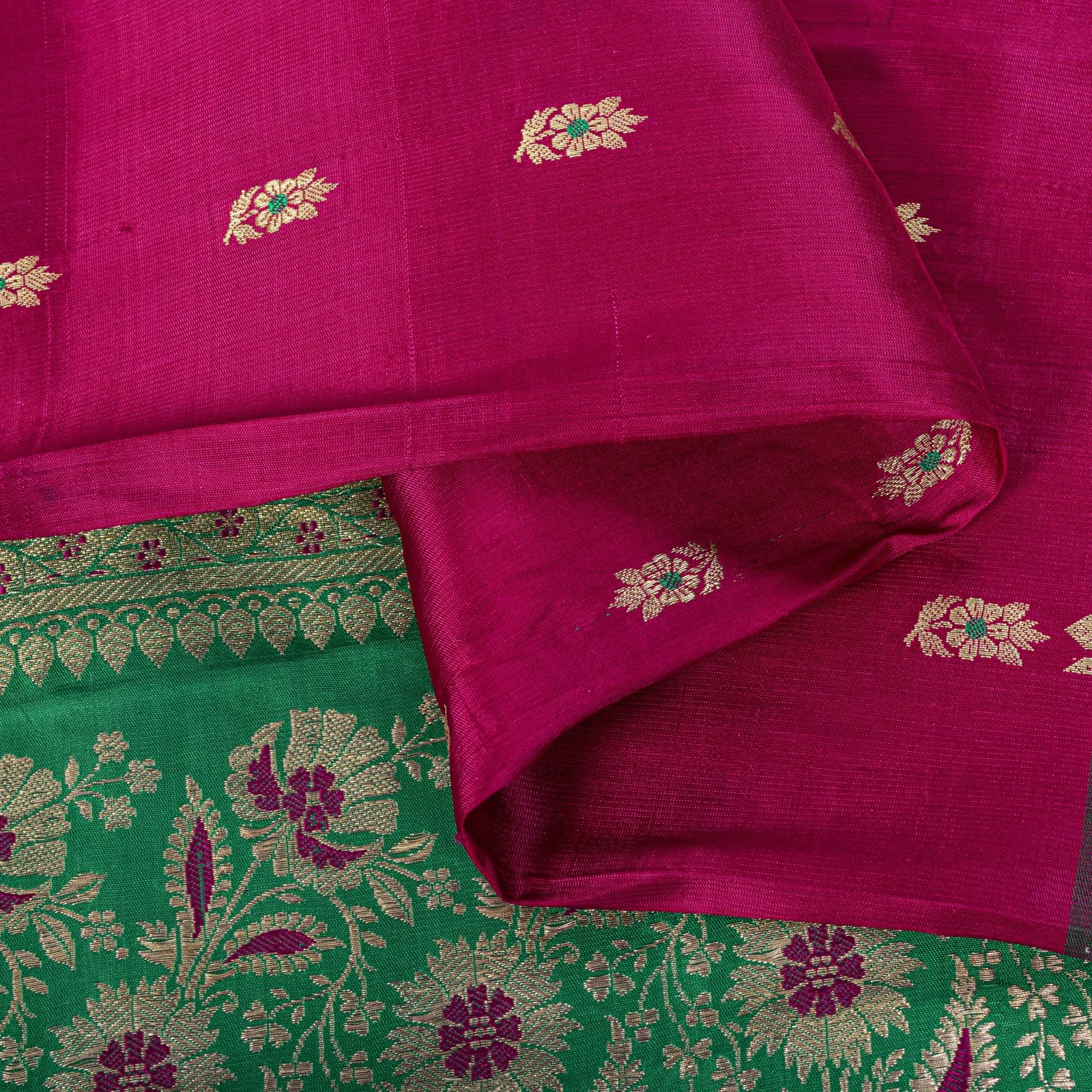 Sanskriti Vintage Pink Pure Satin Saree Banarasi Brocade Meenakari 5 Yard Sari