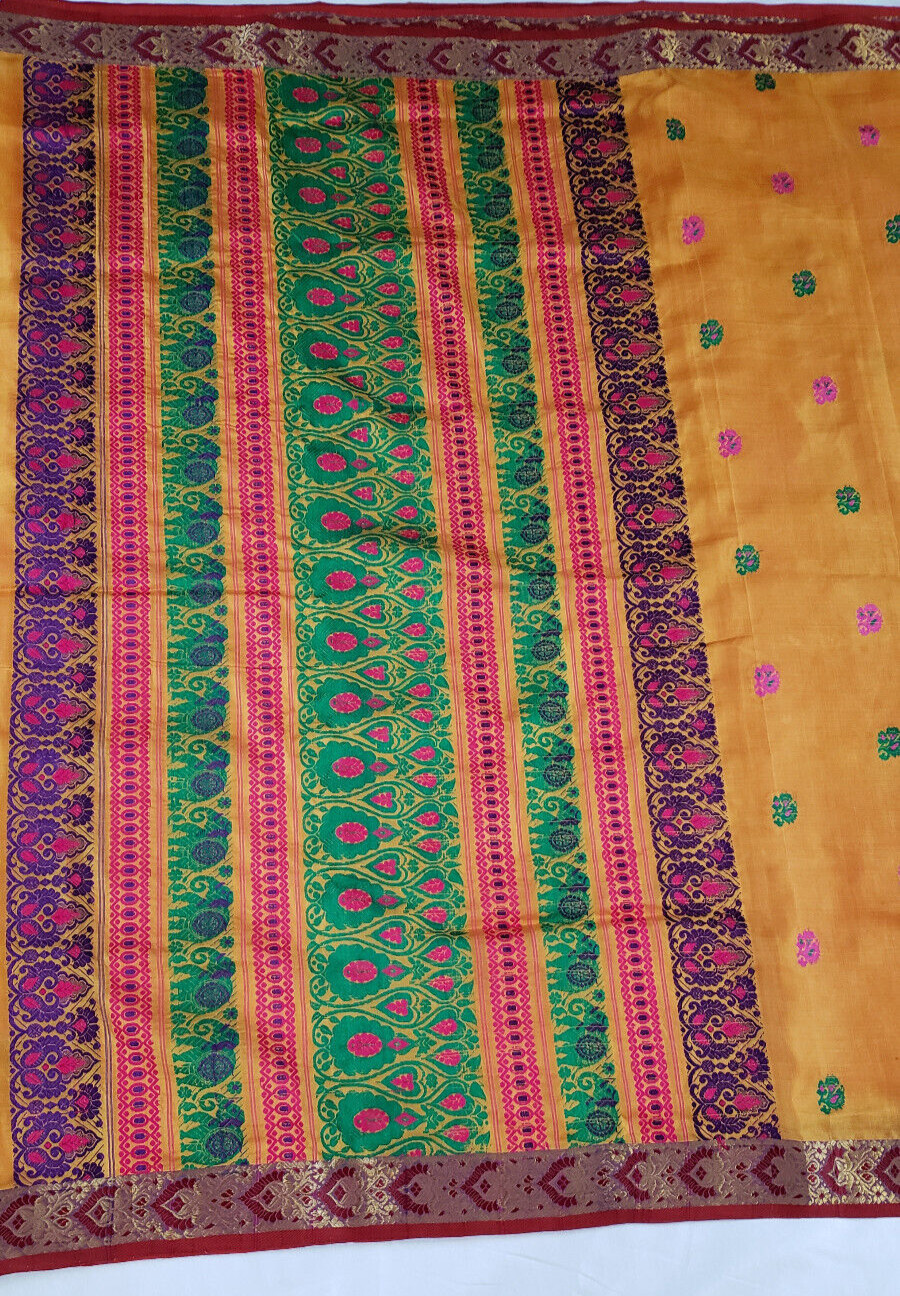 Silk Saree Handloom Woven Zari Thread Work Bollywood Ethnic Festive Party Wear