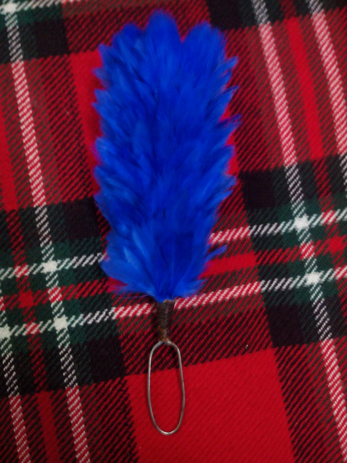 TC Blue Feather Hackle Plume Glengarry Cap/Balmoral Hats/Cap Feather Hackle 5.5″