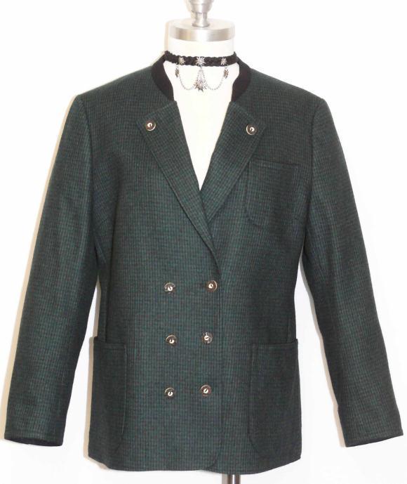 BLACK Green German WOOL Dress Suit JACKET Coat 40 10 M