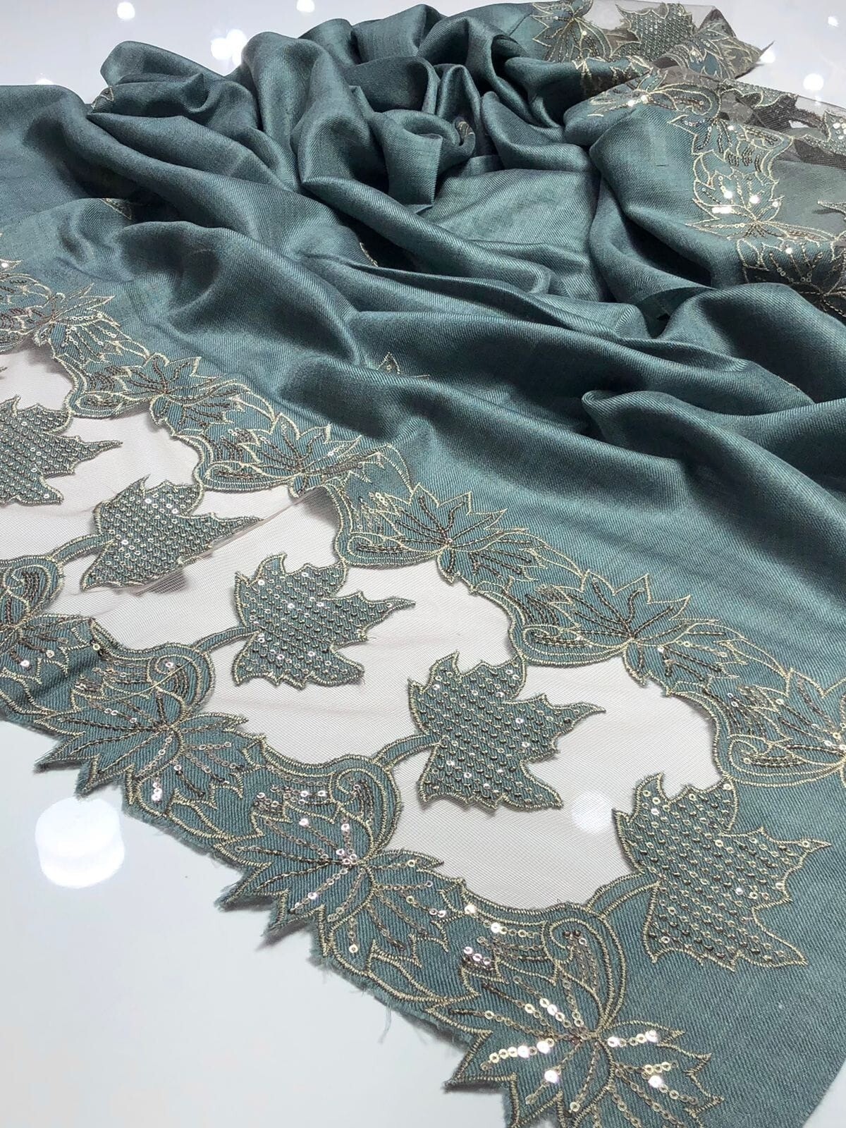 Pakistani Handmade pure Pashmina Shawal  Duappatta