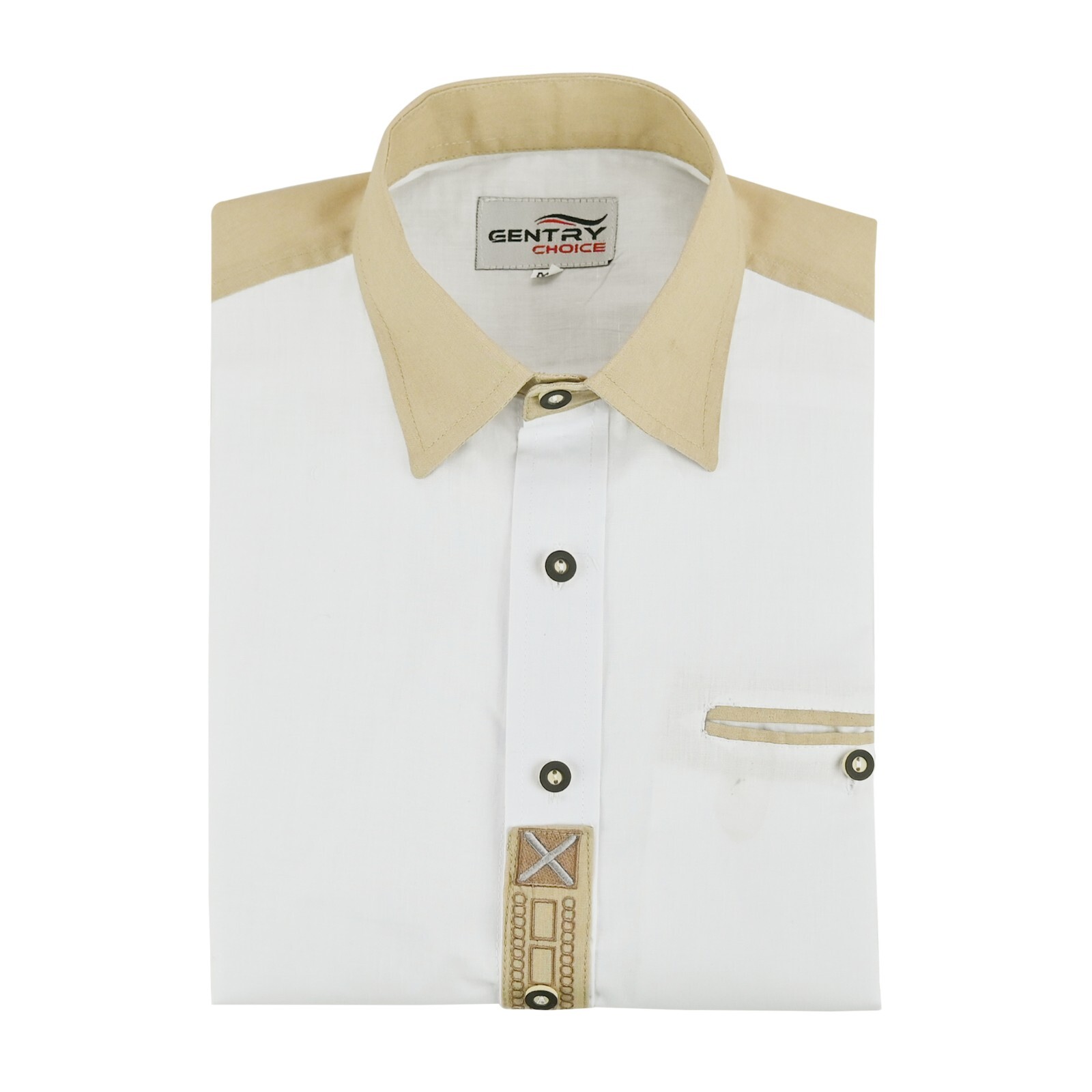 Authentic Bavarian Shirt White with Traditional Embroidery Oktoberfest Costume