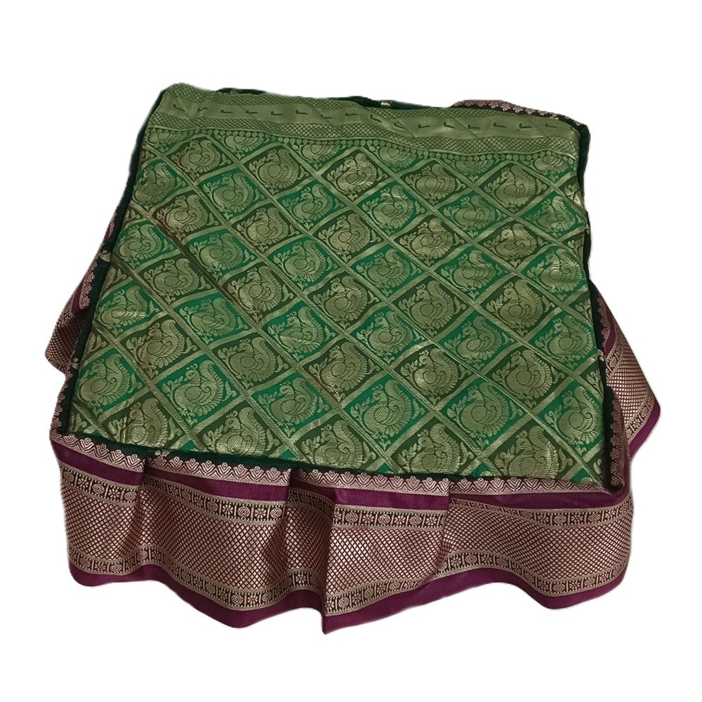 Paithani Chaurang Aasan for all Rituals 15*15 Inch Length Square traditional