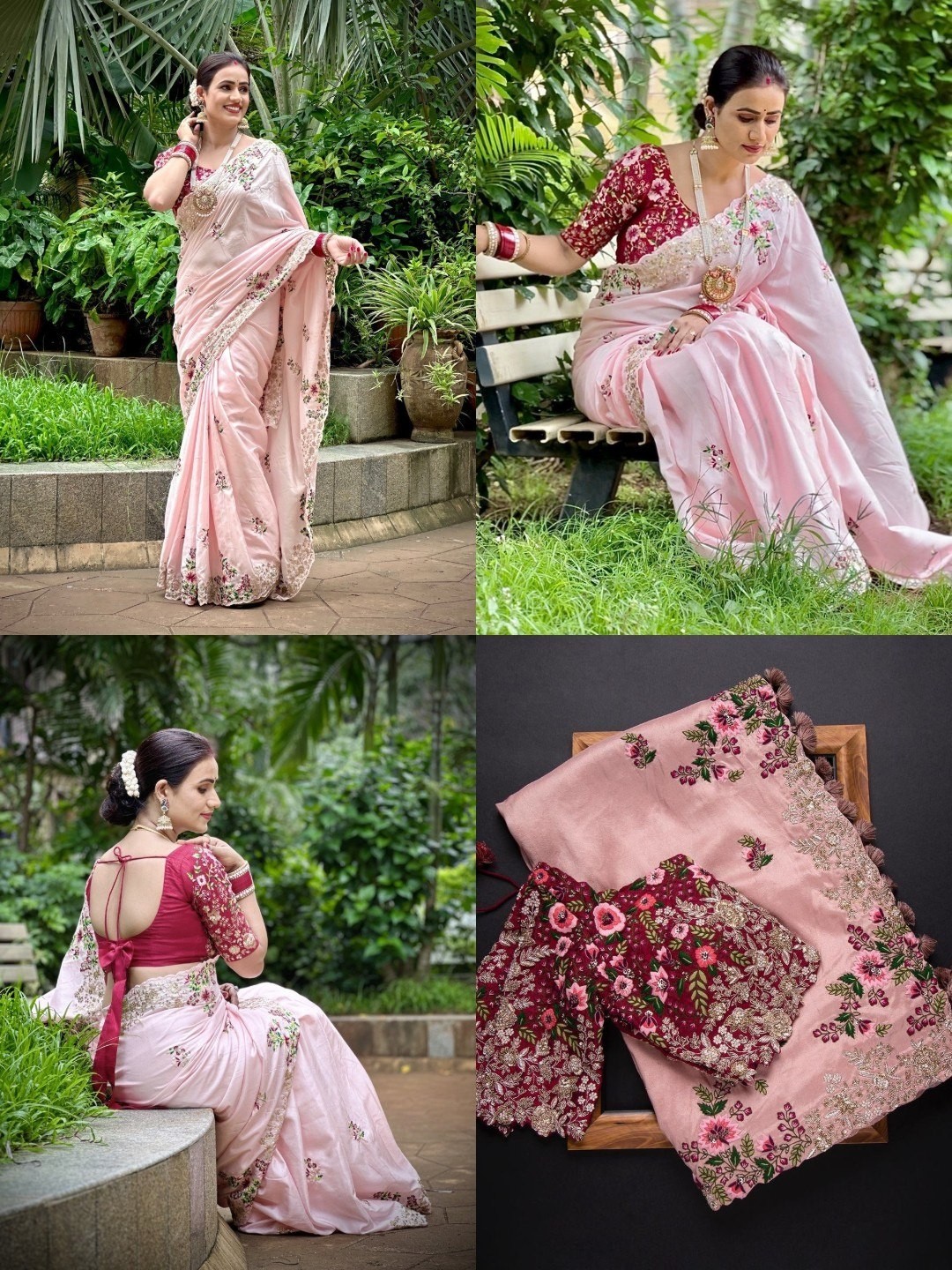 All-over embroidery with floral butti detailing, Cutwork Border