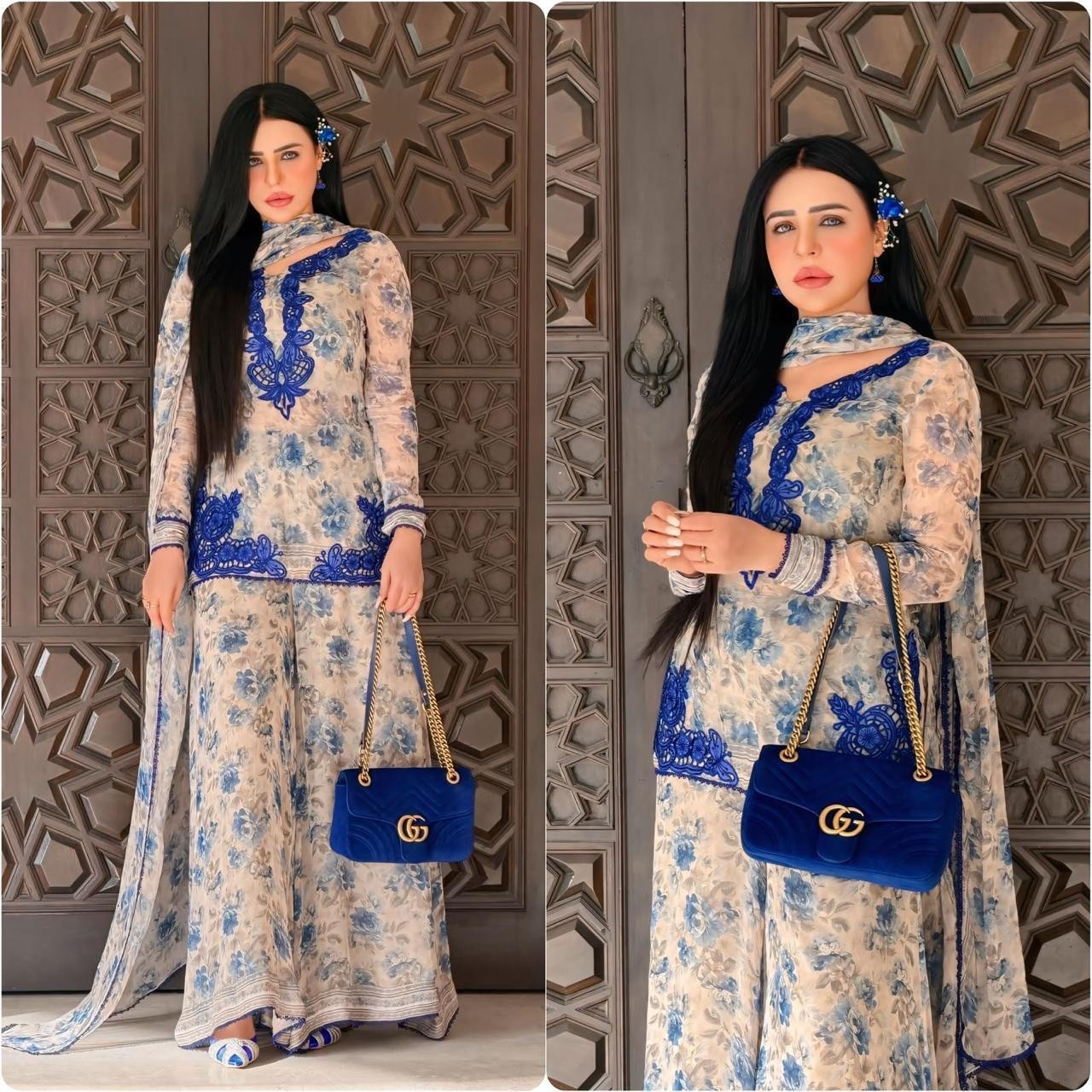 DESIGNER PALAZZO PANT SUIT KURTI PALAZZO SHALWAR KAMEEZ SUIT WOMEN INDIAN ETHNIC