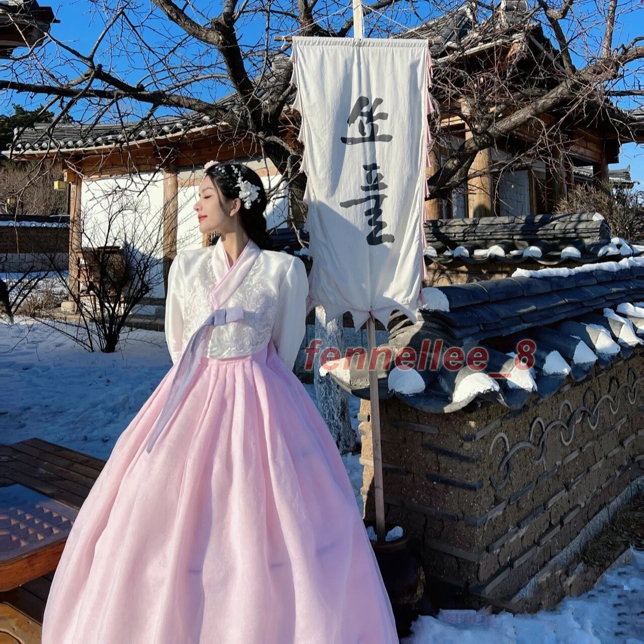 Korean Traditional Hanbok Dress National Costume Women Performation Palace Dress