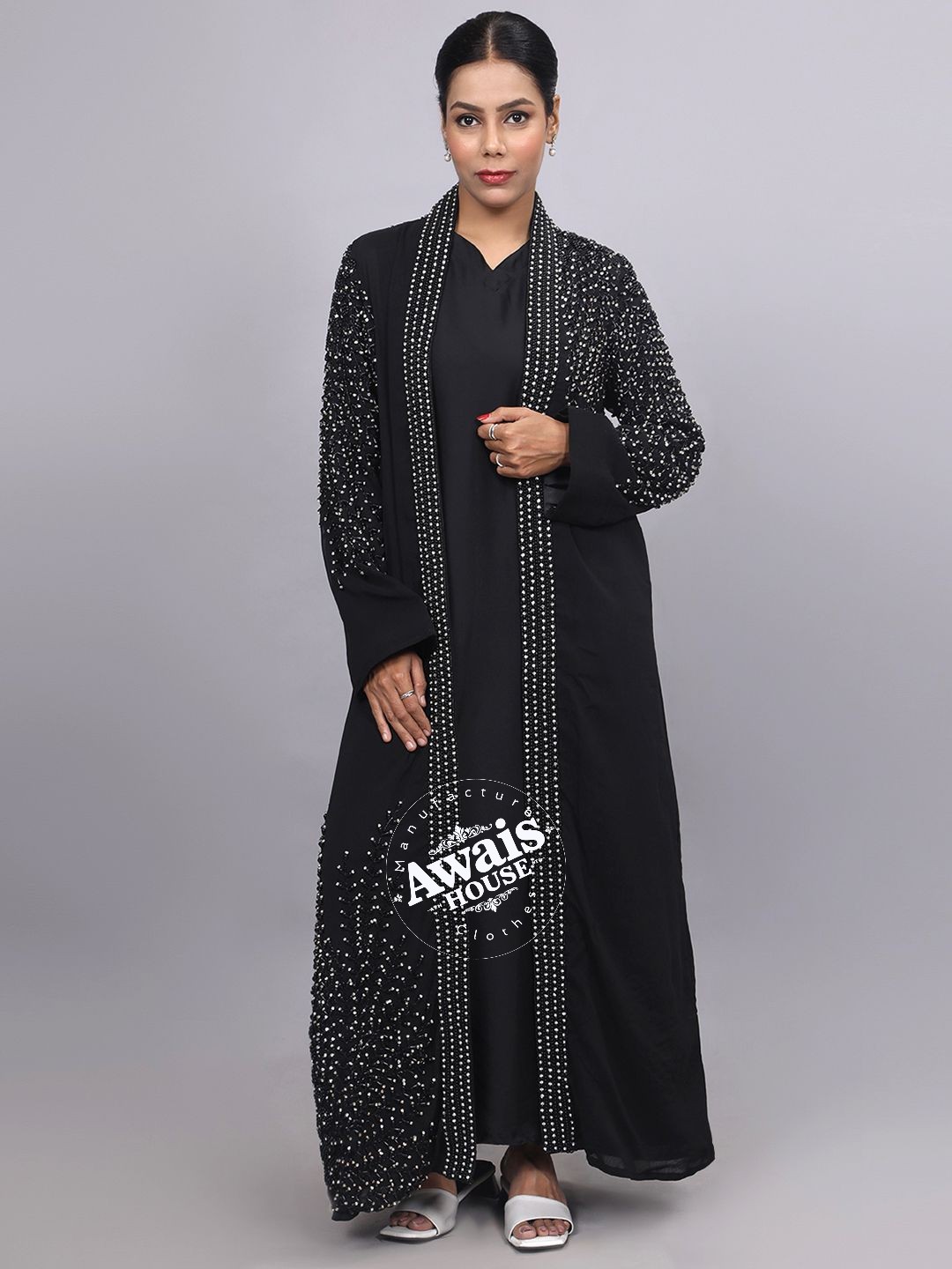 Long Kaftan Abaya Jalabiya Abaya Farasha Embroidery Jacket mUSLIM Cloth