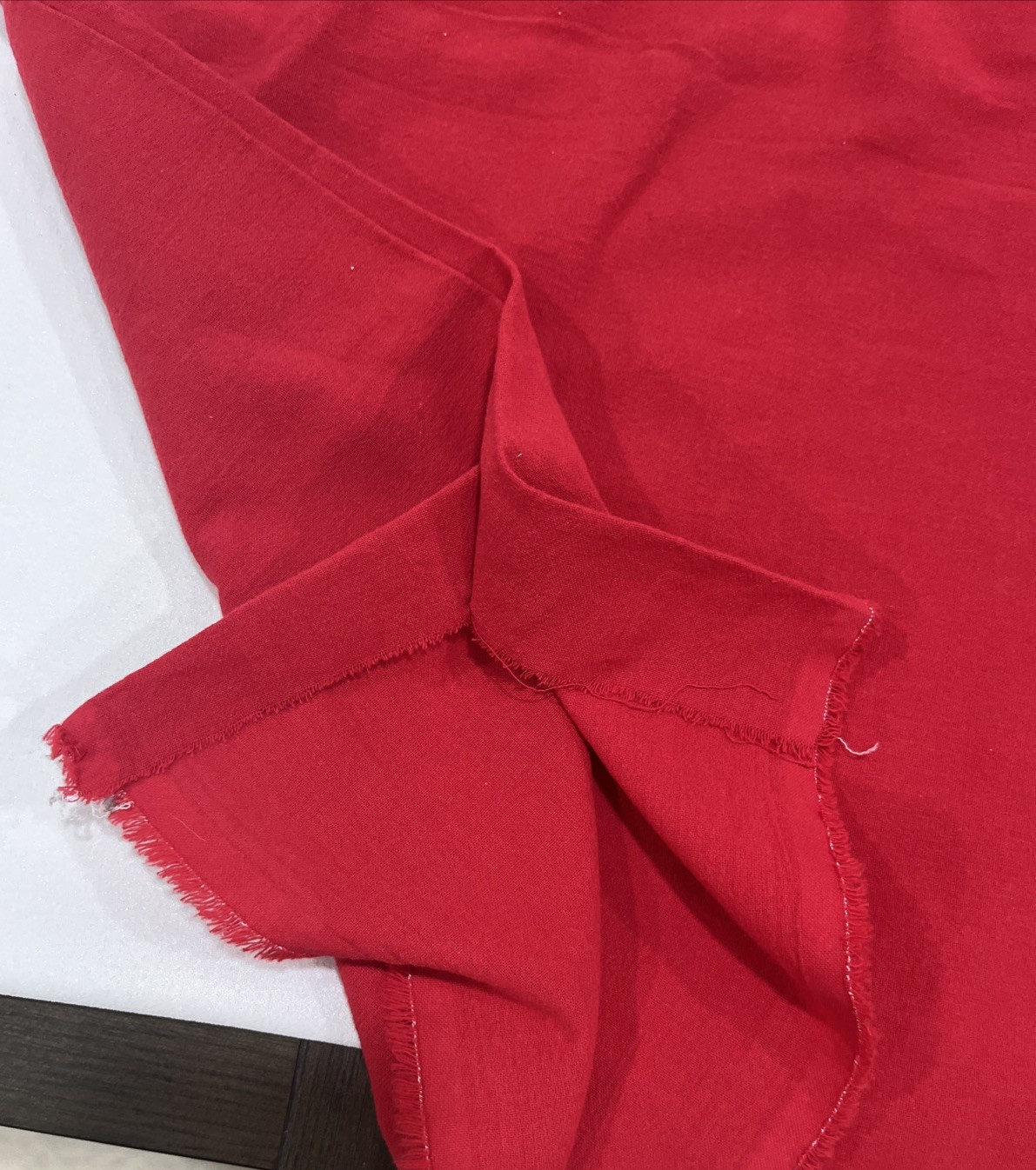 Mexican Blouse Very Large Red Embroidered Floral Hand Stitched-READ
